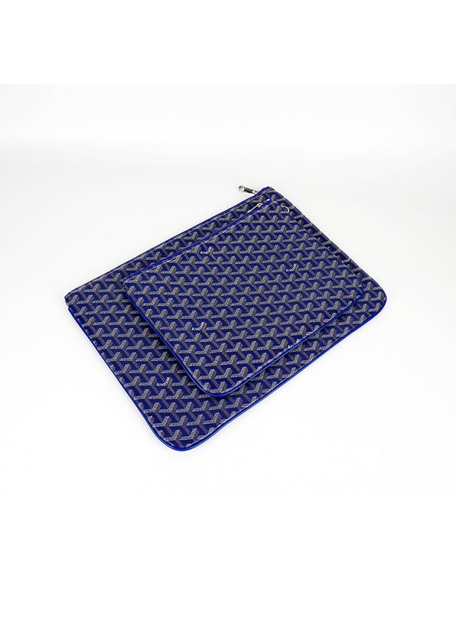 2024 Style Elegant Clutch Bag Urban Simple Dog Tooth Bag Classic Envelope Bag Y Letter Printing Zipper Bag-Color:Large Green 40CM