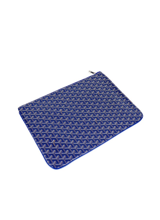 2024 Style Elegant Clutch Bag Urban Simple Dog Tooth Bag Classic Envelope Bag Y Letter Printing Zipper Bag-Color:Large Green 40CM