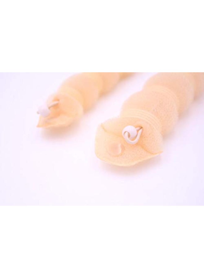 ASTRQLE Beige Magic Hair Styler and Scrunchie Set for Women Girls Hair Ring Donut Bun Updo Chignon Hairpiece 1 Large 1 Small - Image 4
