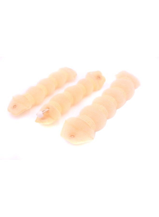 ASTRQLE Beige Magic Hair Styler and Scrunchie Set for Women Girls Hair Ring Donut Bun Updo Chignon Hairpiece 1 Large 1 Small - Image 2