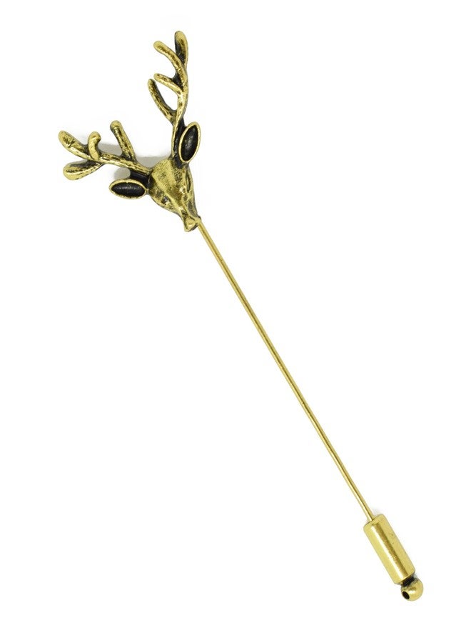 DeePerfetto Antique Finish Reindeer Lapel Pin - Image 3