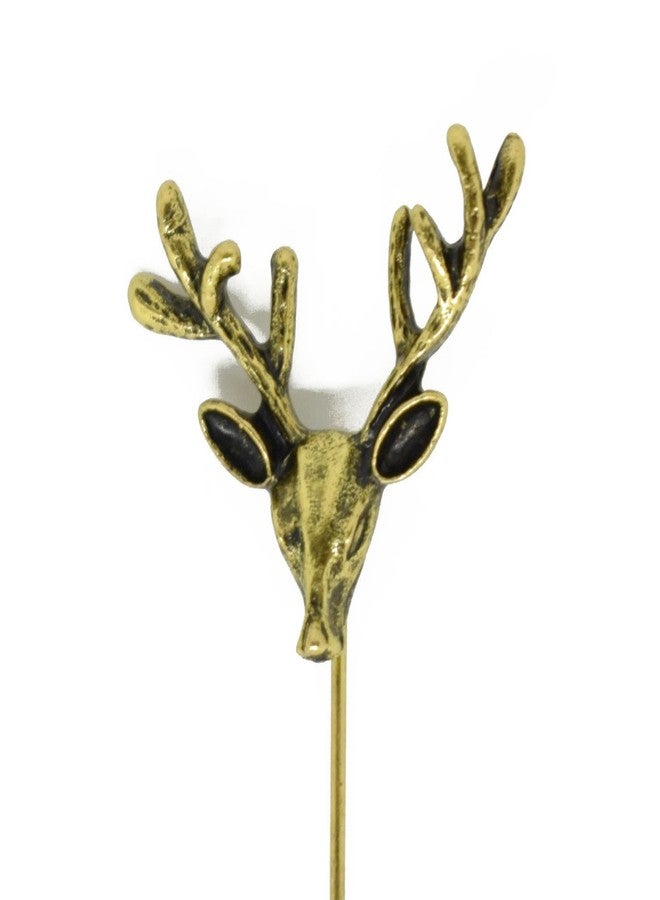 DeePerfetto Antique Finish Reindeer Lapel Pin - Image 2
