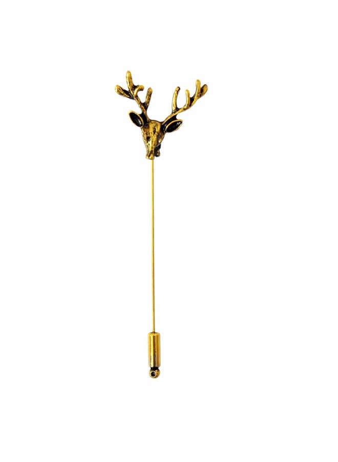 DeePerfetto Antique Finish Reindeer Lapel Pin - Image 4