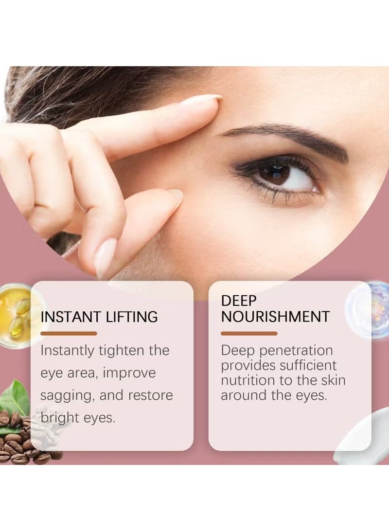 Hoygi Caffeine Eye Cream for Anti - Aging - Retinol, Niacinamide, Squalane, and Peptide Complex to Reduce Wrinkles, Dark Circles, Puffiness, and Fine Lines - Ice Roller For Under Puffy Eyes And Eye Bags - Image 3