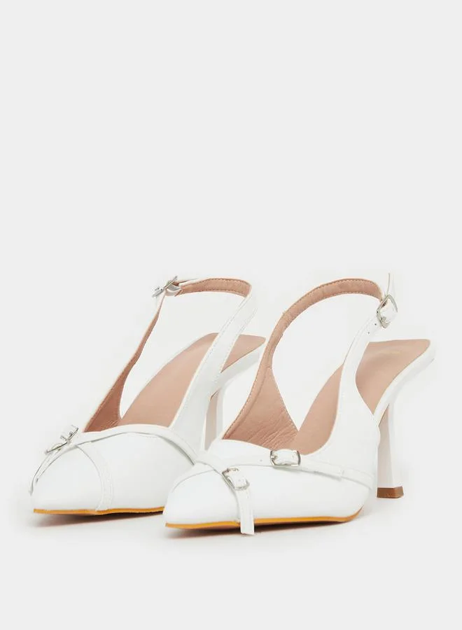 Styli Pointed Toe Slingback Pumps