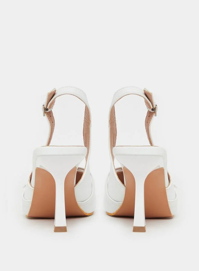 Styli Pointed Toe Slingback Pumps