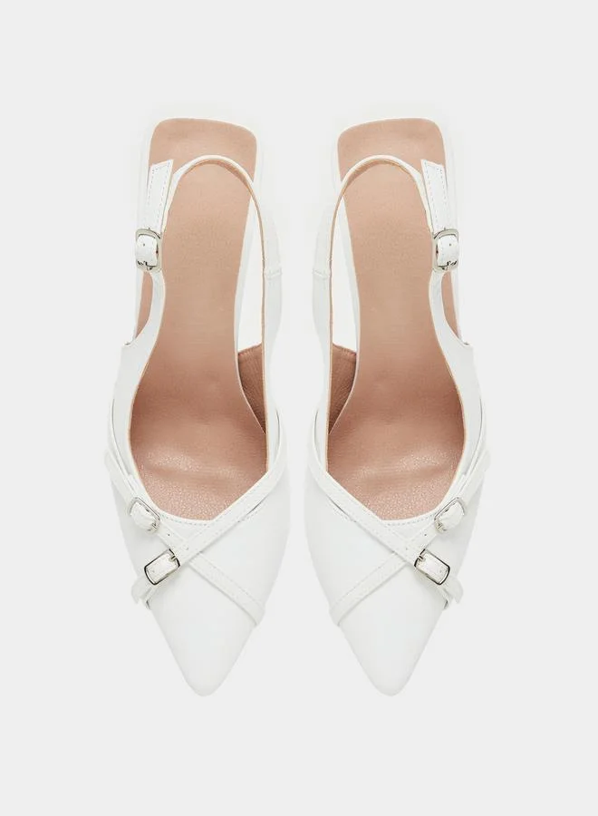 Styli Pointed Toe Slingback Pumps