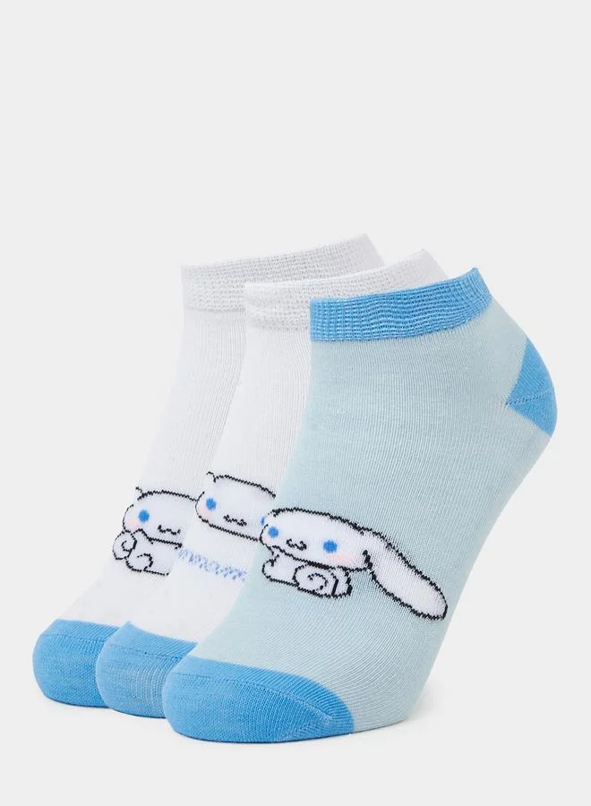 Styli Girls Set of 3 - Cinamon Roll Ankle Socks