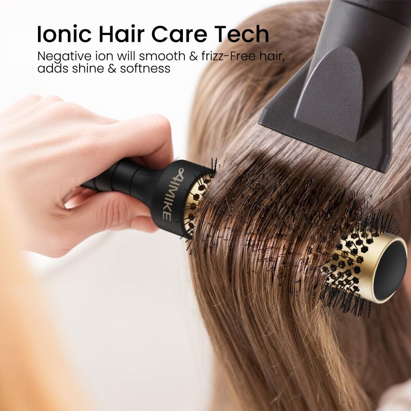AIMIKE Round Brush for Blow Out, Small Round Hair Brush with Nano Thermal Ceramic Tech, Quick Blow Drying & Styling, Volumizing Blowout Brushes for Women Short Hair, 1.3 in Barrel (Not-electric) - Image 4