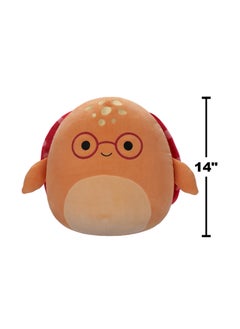 Squishmallows 14 inch Large Plush Orange Leatherback Turtle with Glasses  Officially Licensed Kellytoy Plush Toy Colorful Soft Gift for Kids Girls & Boys Washable Squishy Stuff Toy Multicolor All Age  - Image 5