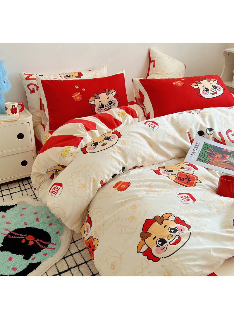 عام 4 قطعة الكرتون الكرتون القطن مجموعة الراحة ورقة مجموعة هدية عيد ميلاد - Image 1