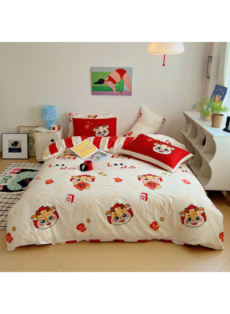 عام 4 قطعة الكرتون الكرتون القطن مجموعة الراحة ورقة مجموعة هدية عيد ميلاد - Image 2