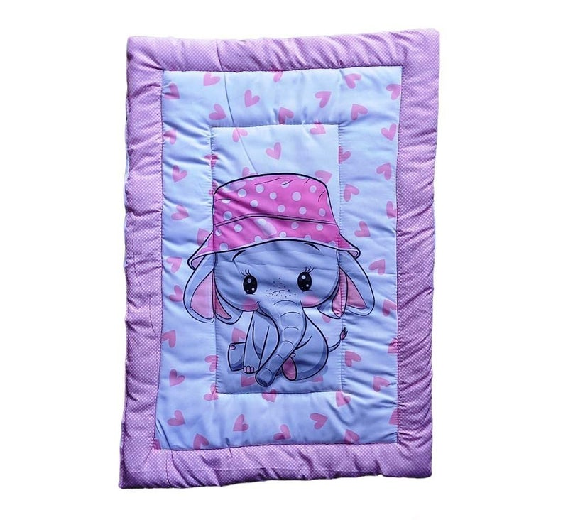 ONDOLL Newborn Baby Pom Pom Cotton Baby Bed Godari Cradle Bed Crib Sheet Changing Mat Baby Godadi Bedding Set Mattress_Pack of 1 Piece_20 30 Inch_V_i_668658_Pink