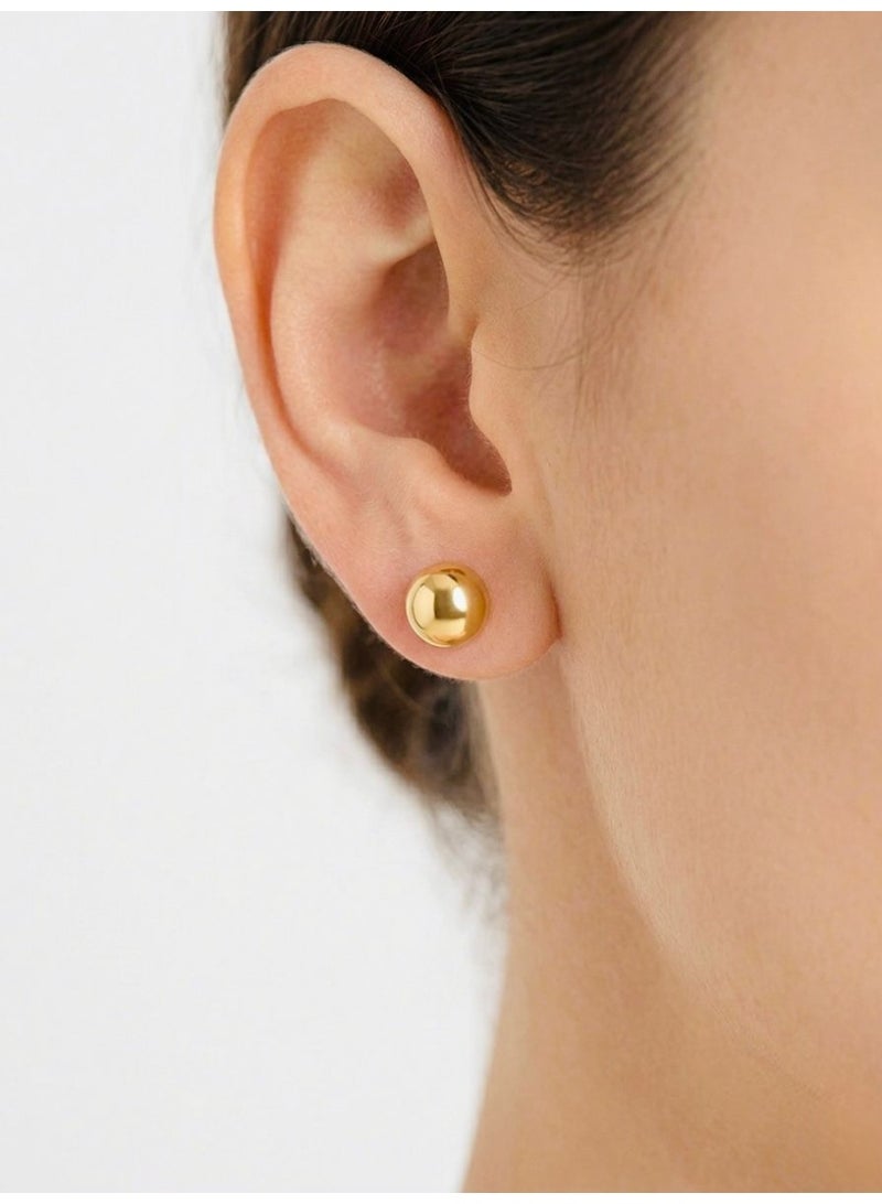 The Intermix Gems 18K Gold Classic Ball Stud Earrings - Image 2