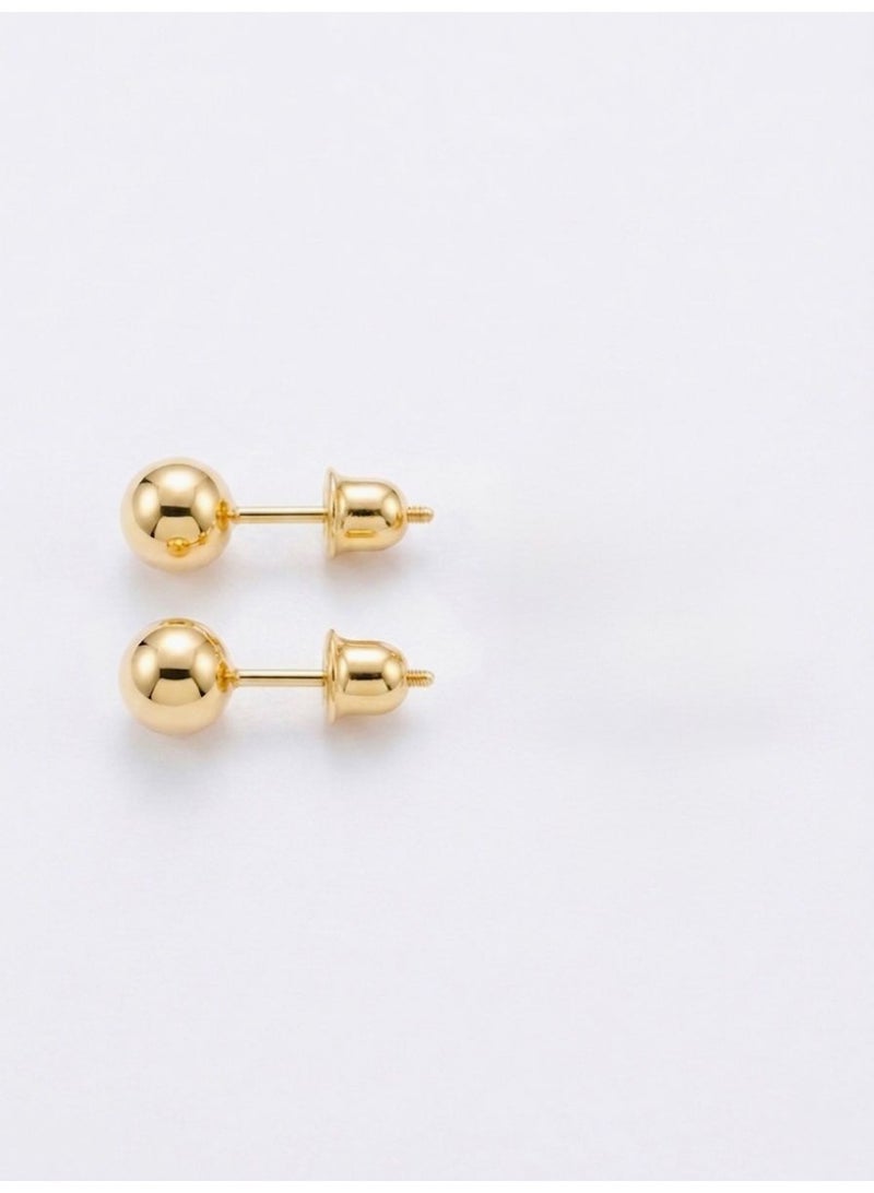 The Intermix Gems 18K Gold Classic Ball Stud Earrings - Image 3