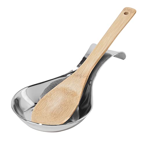OGGI Stainless Steel Spoon Rest- Long Handle Holds Kitchen Utensils in Place, Great Spoon Rest for Counter, Stove Top, or Coffee Station; Kitchen Accessories, Utensil Rest, Stainless - Image 2