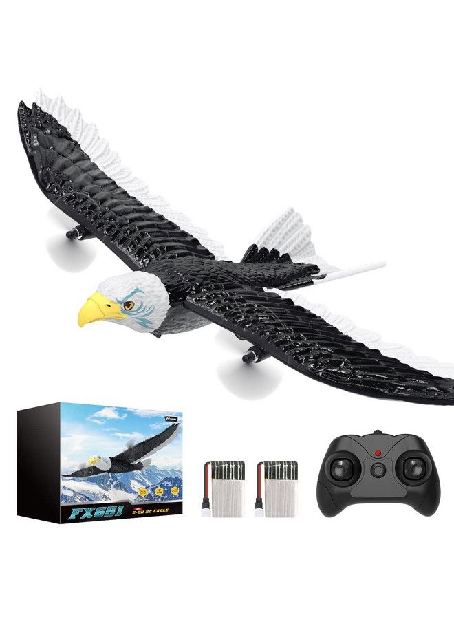 DEERC Rc Plane Remote Control Eagle Plane Rtf Airplane 2.4Ghz 2Ch Flying Bird With 2 Batteries & Propeller 6 Axis Gyro Stabilizer Easy To Fly For Beginners Adults Kids Boys - Image 1