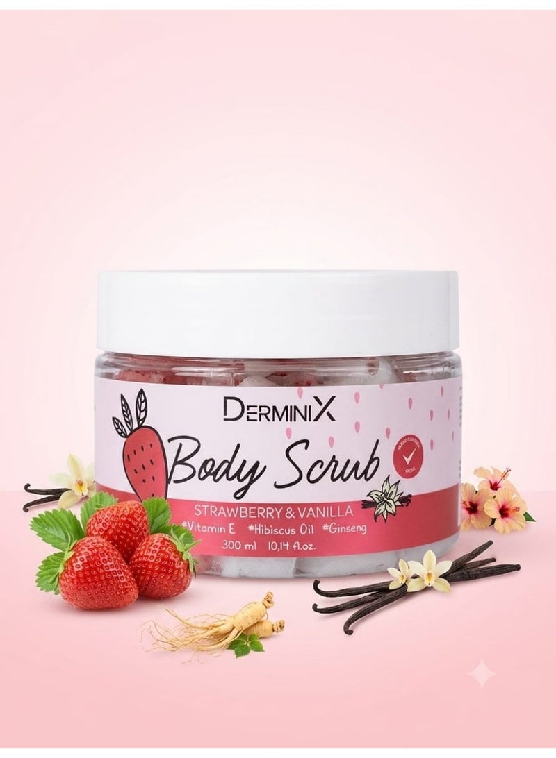 Derminix Body Scrub Strawberry 300ml - Image 2