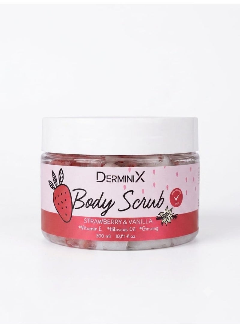 Derminix Body Scrub Strawberry 300ml - Image 1