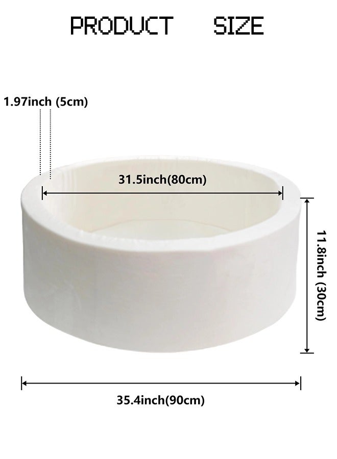 حمام كرات الرغوة للأطفال والرضع والحضانة الناعمة المصنوعة من الإسفنج ذو الذاكرة شكل دائري مع سور لعب ناعم للأطفال هدية مثالية ولعبة (الكرات غير مشمولة) - Image 5