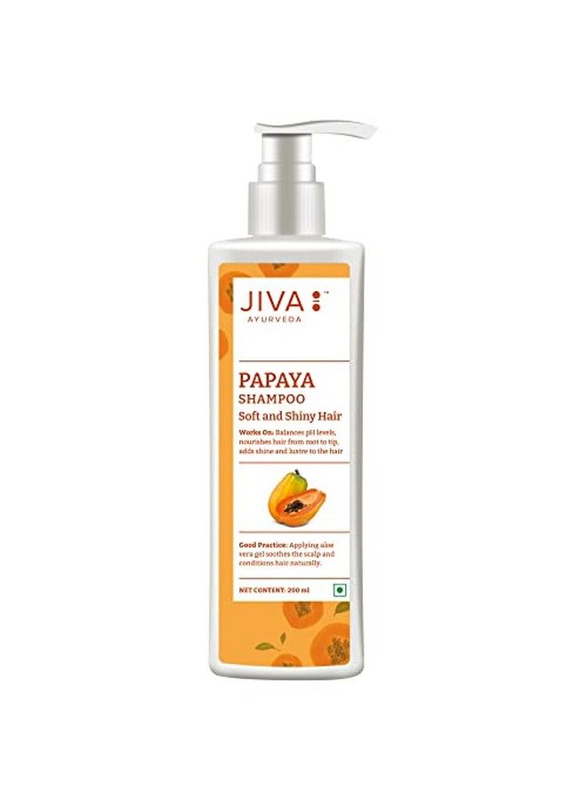 Jiva شامبو البابايا 200 مل عبوة واحدة لجميع أنواع الشعر ينظم إنتاج الزهم يغذي جذور الشعر لطول ناعم - Image 2