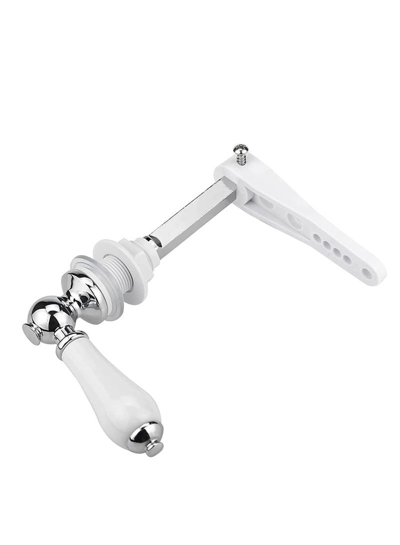 SOLARAE Toilet Cistern Lever Flush, Ceramic Toilet Flusher Handle, WC Cistern Flush Lever, WC Lavatory Flush, Water Tank Toilet Handle with Ceramic Handle, Toilet Cistern Lever Flusher - Image 1