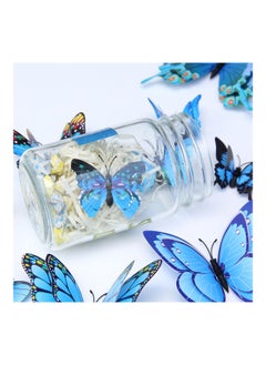 NIBEMINENT 12-Piece Outdoor Garden Butterfly Stakes Blue  - Image 3