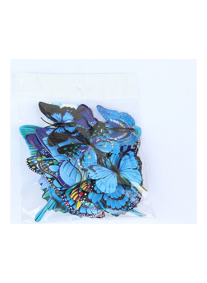 NIBEMINENT 12-Piece Outdoor Garden Butterfly Stakes Blue  - Image 4