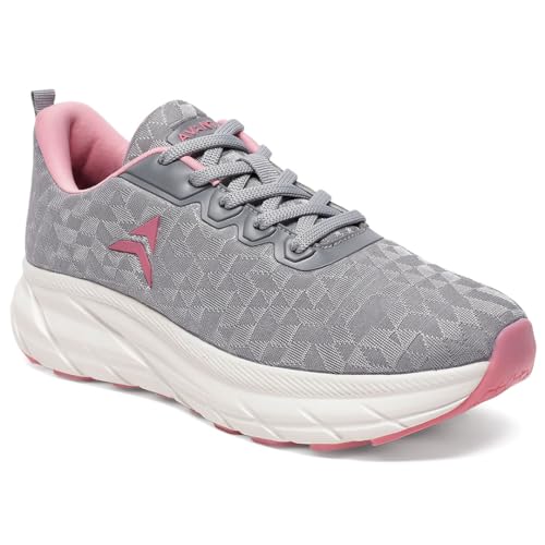 AVANT Women Libra Running Shoes (AVWSH029CL02UK8_Grey/Pink) - Image 1