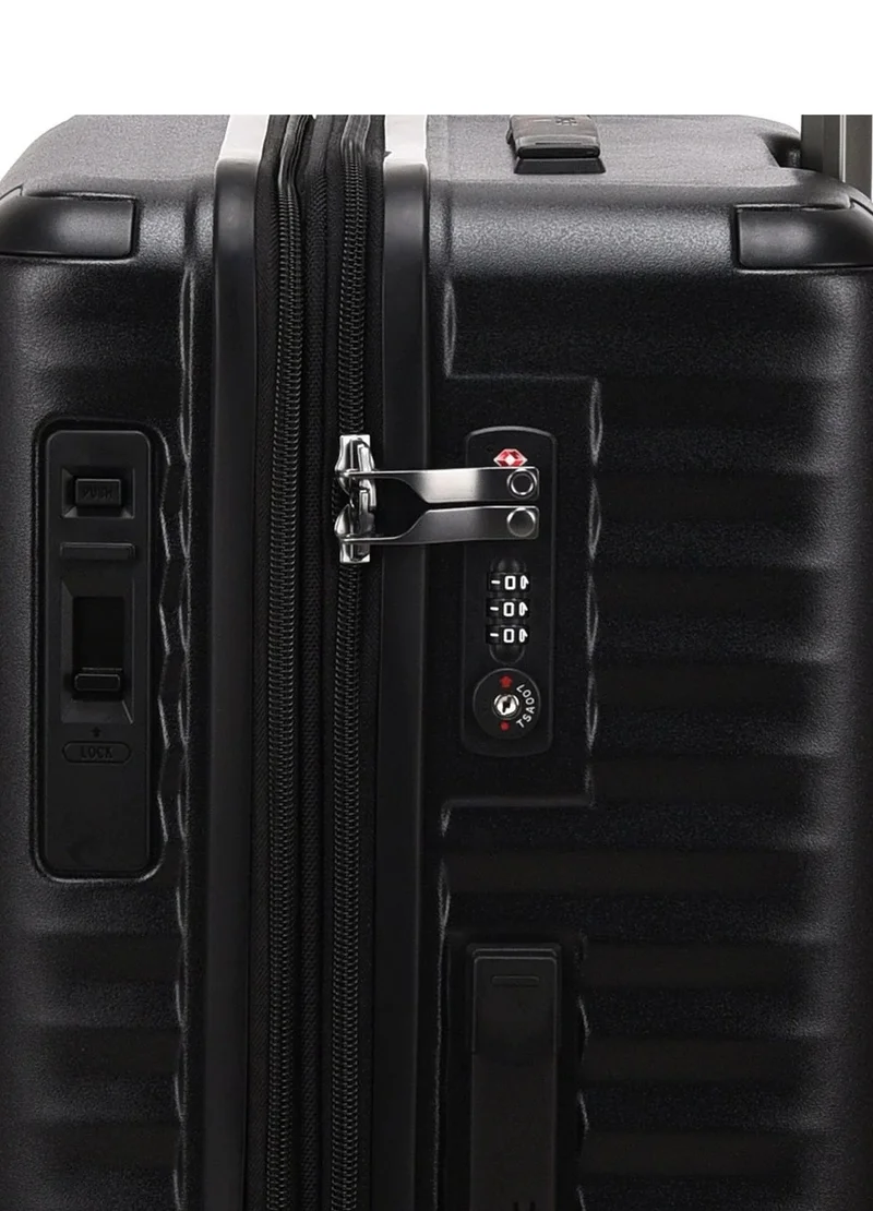 Echolac  Celestra 66 Cm Hardcase Expandable 4 Double Wheel Check-In Luggage Trolley - Black  | Best Price UAE