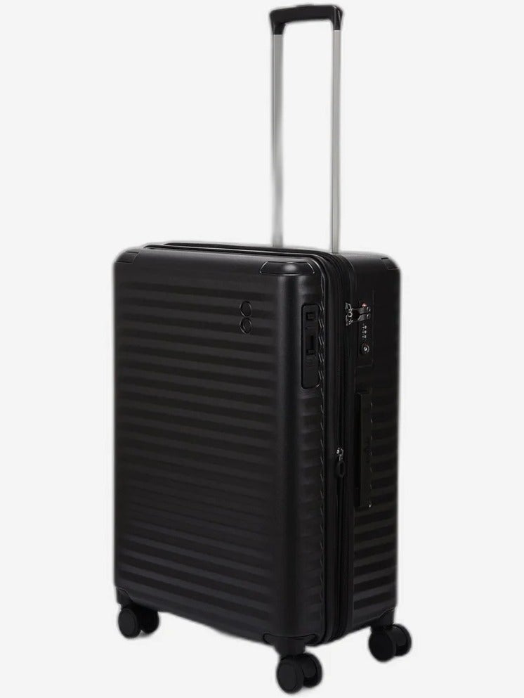 Echolac Celestra 66 Cm Hardcase Expandable 4 Double Wheel Check-In Luggage Trolley - Black - Image 2