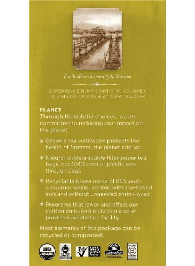 Numi Organic Tea Decaf Ginger Lemon 16 Count Box Of Tea Bags (Pack Of 3) Decaf Green Tea (Packaging May Vary) - Image 3
