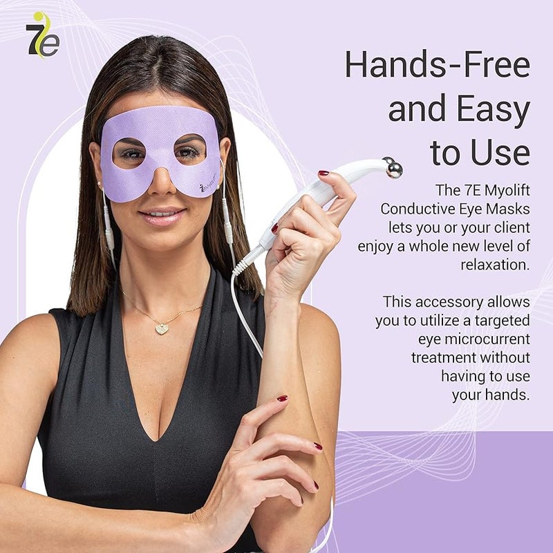 myolift 7E Wellness Conductive Eye Facial Mask Microcurrent Machine Skin Care Tools for Microcurrent Facial Device Instant Face Lift Anti Aging and Skin Tightening Up to 1012 Uses - Image 2