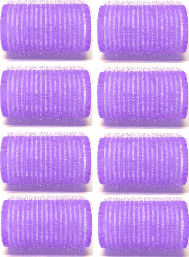 Bexter Self Grip Small Hair Rollers for Heatless Curls (0.8" x 2.43", Purple) - Plastic Curlers for Women & Girls - DIY Salon Styling for Short & Medium Hair, 24 Pack - Image 2