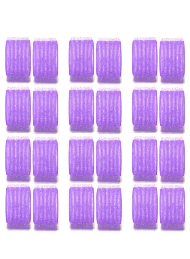 Bexter Self Grip Small Hair Rollers for Heatless Curls (0.8" x 2.43", Purple) - Plastic Curlers for Women & Girls - DIY Salon Styling for Short & Medium Hair, 24 Pack - Image 5