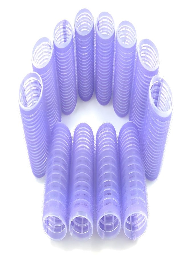 Bexter Self Grip Small Hair Rollers for Heatless Curls (0.8" x 2.43", Purple) - Plastic Curlers for Women & Girls - DIY Salon Styling for Short & Medium Hair, 24 Pack - Image 4