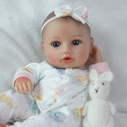 SCOM Realistic Baby Doll Girl 16 inch Soft Body Baby Dolls with Accessories Real Life Cute Toddler Lifelike First Doll with Vinyl Body for Kids 3 4 5 6 Year Old Gifts Hispanic - Image 5