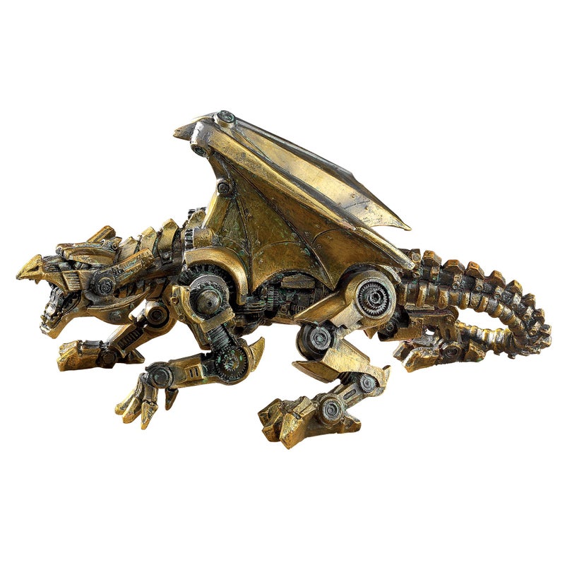 Design Toscano Steampunk Gothic Gear Dragon Statue Bronze