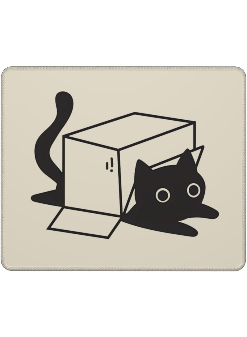 Cute Cat Mouse Pad, Anime Square Mouse Mat, for Desk, Office, Gaming, Laptop, Wireless Mouse, Three Cats Design, 7.9 x 9.5 Inches (Playing Cat) - Image 1