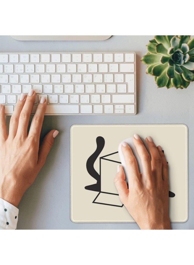 Cute Cat Mouse Pad, Anime Square Mouse Mat, for Desk, Office, Gaming, Laptop, Wireless Mouse, Three Cats Design, 7.9 x 9.5 Inches (Playing Cat) - Image 3