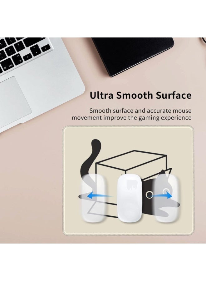 Cute Cat Mouse Pad, Anime Square Mouse Mat, for Desk, Office, Gaming, Laptop, Wireless Mouse, Three Cats Design, 7.9 x 9.5 Inches (Playing Cat) - Image 5