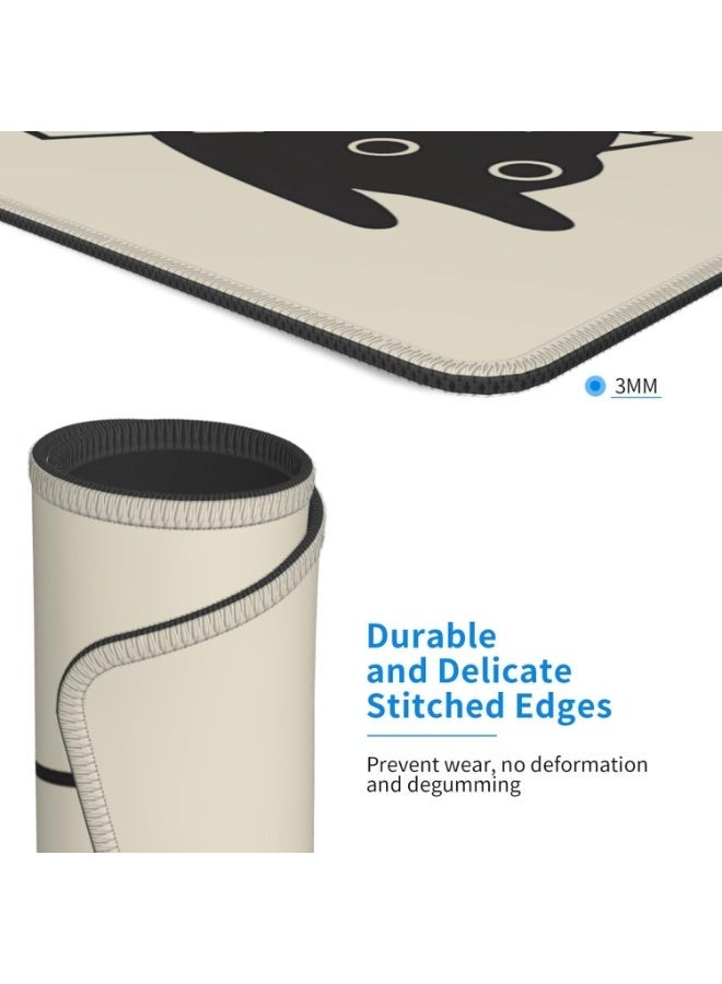 Cute Cat Mouse Pad, Anime Square Mouse Mat, for Desk, Office, Gaming, Laptop, Wireless Mouse, Three Cats Design, 7.9 x 9.5 Inches (Playing Cat) - Image 2