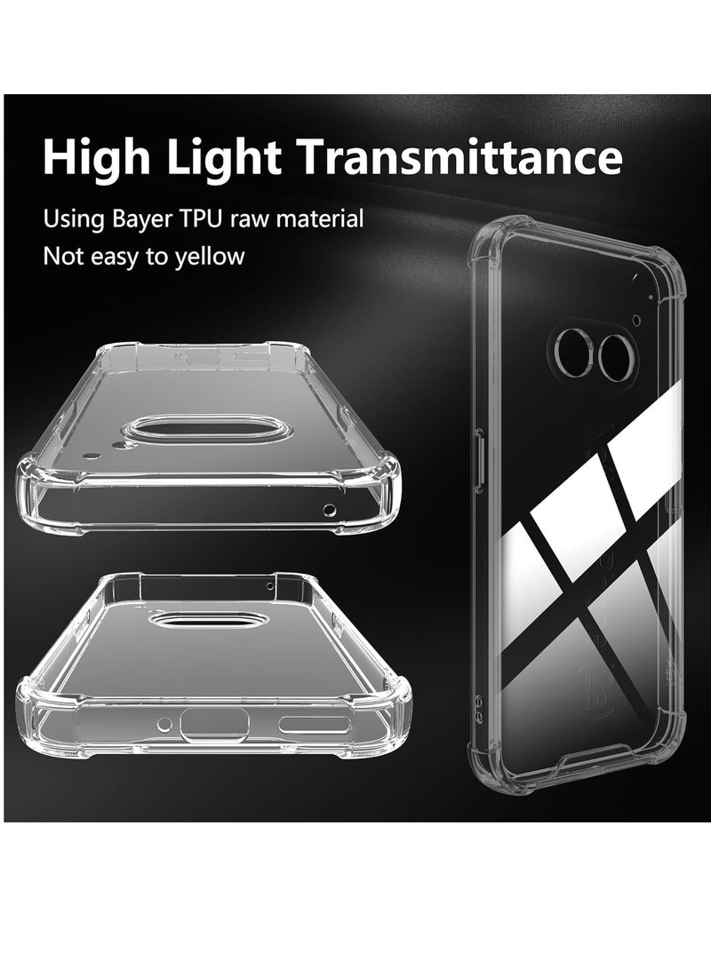 ELTRAZONE Compatible Case for Nothing Phone 2A 5G – Soft TPU Silicone Cover with Tempered Glass Screen Protector [2 Pack] – Shockproof Crystal Clear Transparent Protection for Nothing Phone 2A 5G - Image 3