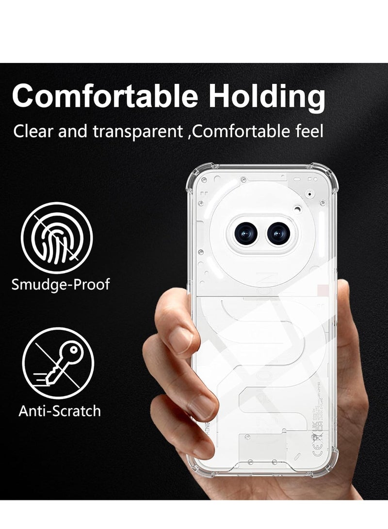 ELTRAZONE Compatible Case for Nothing Phone 2A 5G – Soft TPU Silicone Cover with Tempered Glass Screen Protector [2 Pack] – Shockproof Crystal Clear Transparent Protection for Nothing Phone 2A 5G - Image 4