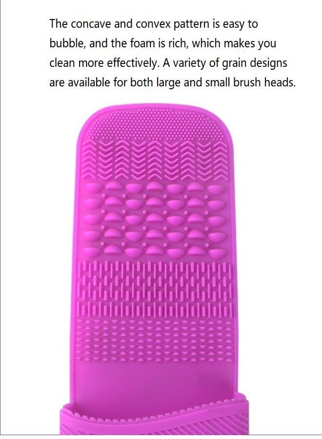 Generic Multi functional silicone scrub pad beauty makeup storage powder puff cleaning tool cleaning pad dry cleaning water cleaning makeup brush eye shadow brush washer  - Image 3