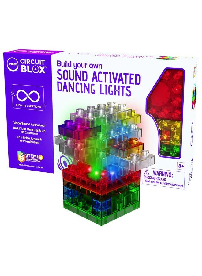E-Blox Circuit Blox Lights - Sound Activated Circuit Board Building Blocks Toys Set for Kids Ages 8+ (CB-0194) - Image 1