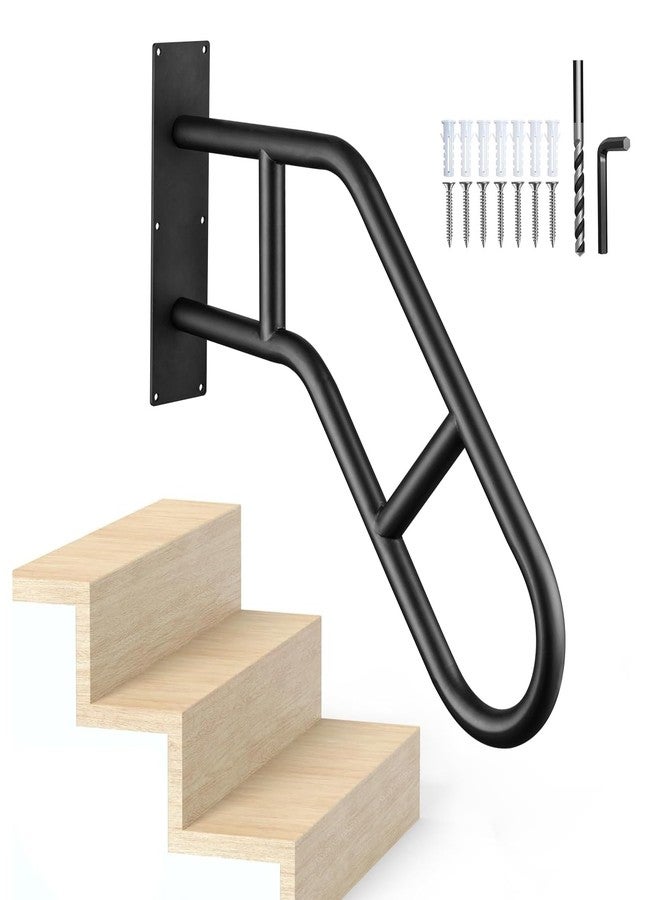 Repuskor Hand Rails for Outdoor Steps,Hand Rails for Elderly, Porch Railing & Deck Hand Rail Wall Mount Stair Hand Grab Bars, U-Shape Safety Handle for Garage, Porch, Garden 2Pack - Image 1