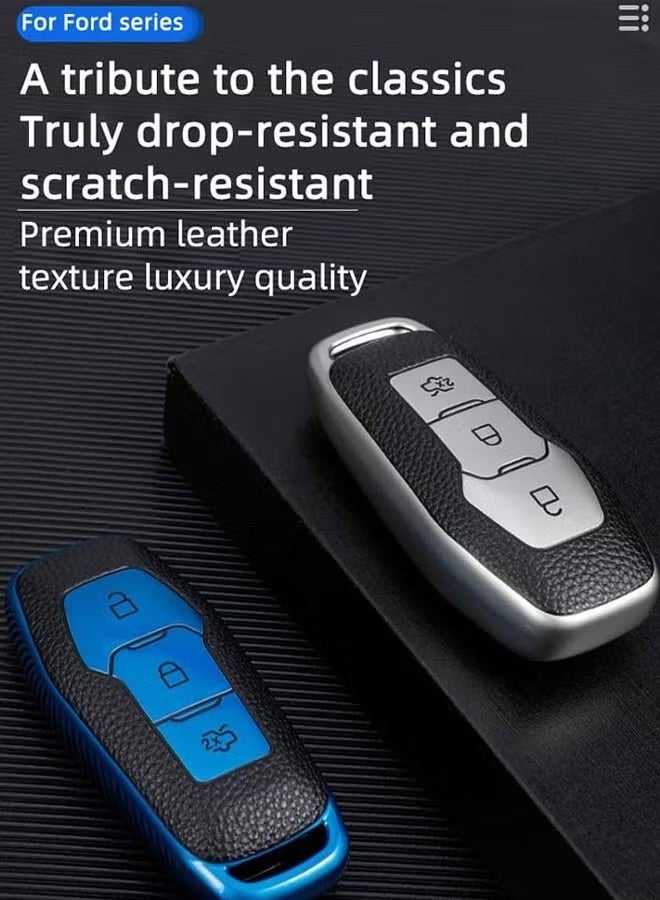 Car Key Cover Fit for Ford Taurus Territory Kuga, TPU Car Key Cover Shell with 3 Buttons - Image 4