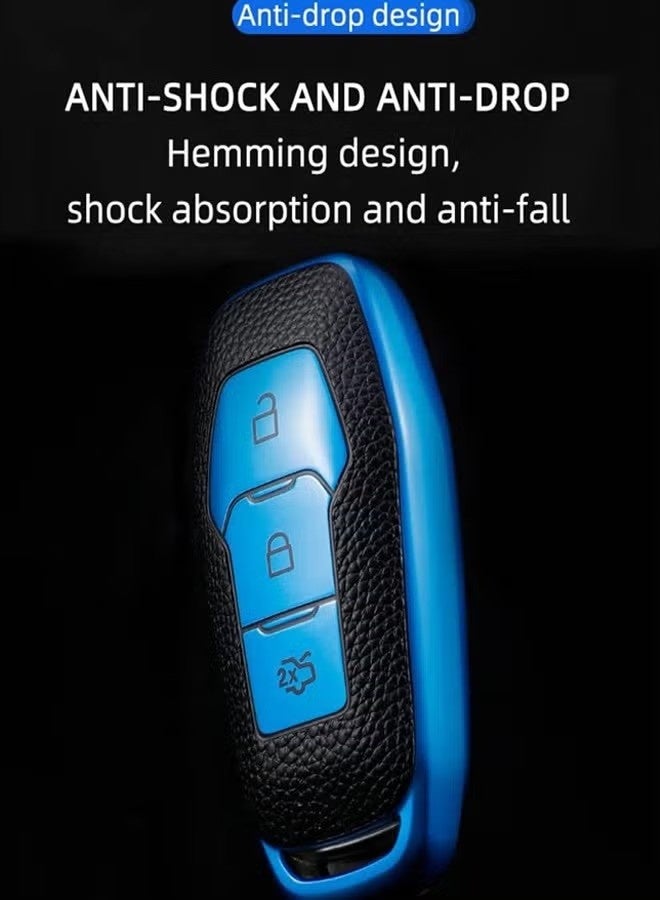 Car Key Cover Fit for Ford Taurus Territory Kuga, TPU Car Key Cover Shell with 3 Buttons - Image 3