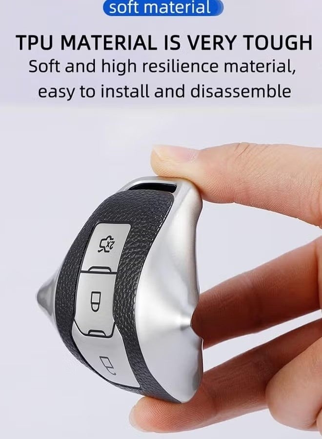 Car Key Cover Fit for Ford Taurus Territory Kuga, TPU Car Key Cover Shell with 3 Buttons - Image 5